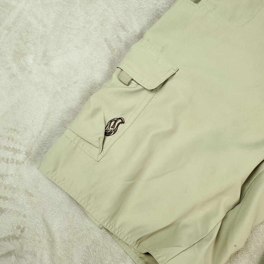 Tony Hawk Cargo Shorts Mens 34 Beige Polyester Microfiber Skate Outdoors Casual - Picture 4 of 11